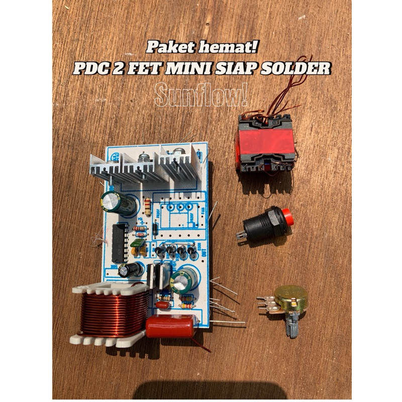 Inverter PDC 2Fet Paket Belajar Siap Solder Pcb Fiber