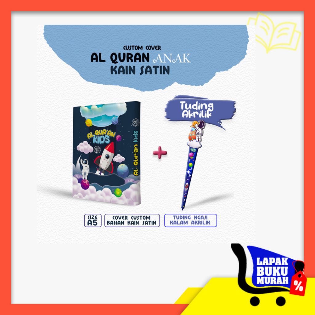 

LBM - Cover Al-quran Desain Anak Hanya Cover saja Bisa Custom Pakai Nama tanpa al-quran ukuran A5 Bahan Satin ( Banyak Varian Anak Laki- Laki , Pelanet Navy )