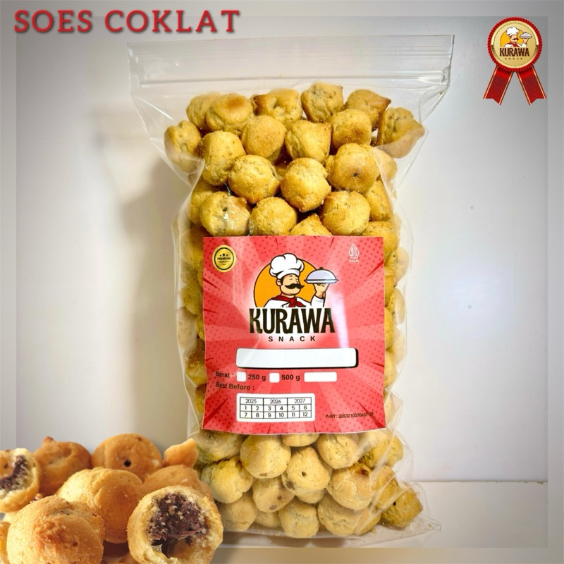 

PROMO Soes coklat/soes kering coklat 250g cemilan snack manis