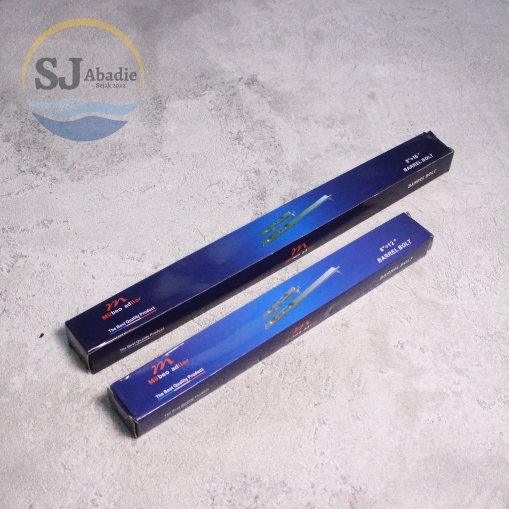 (1 SET) MULLER Grendel Tanam Pintu Kupu Tarung Aluminium 12 / 16 Inch | SJ ABADIE |