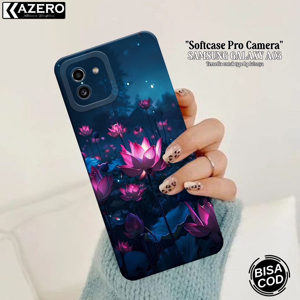 Softcase HP Samsung Galaxy A03 - Fashion Case Bunga - Case Casing Sam Galaxy A03 - Case Sam Galaxy A