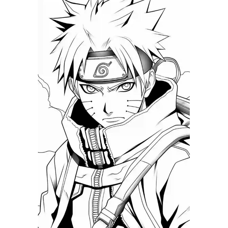Kertas Mewarnai Anak Gambar Naruto