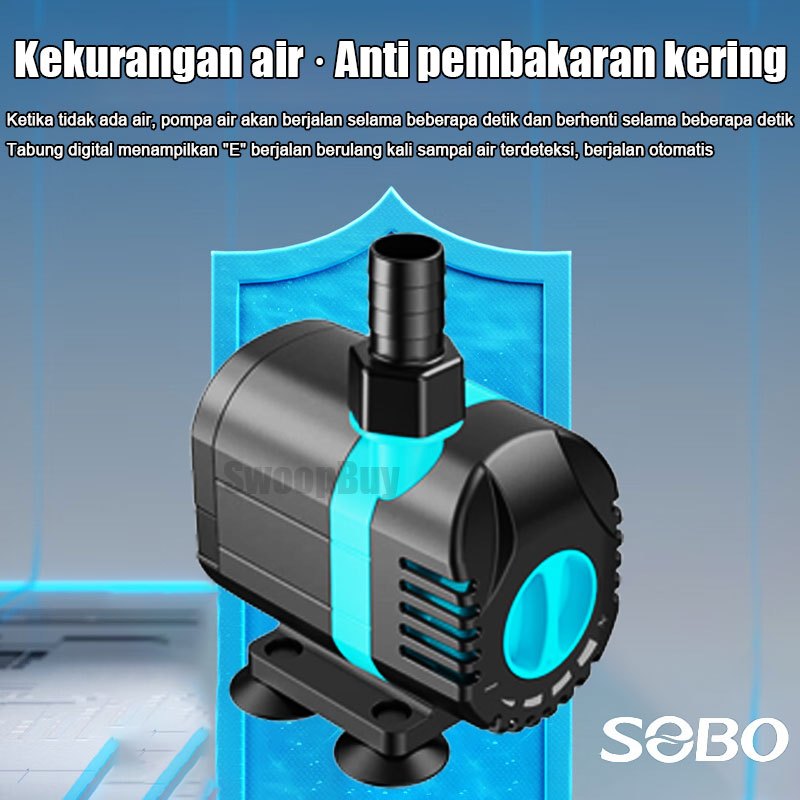 Diskon BesarPompa Air Kolam Ikan Pompa Air Celup Pompa Submersible 4500L/H 100W Untuk Kolam