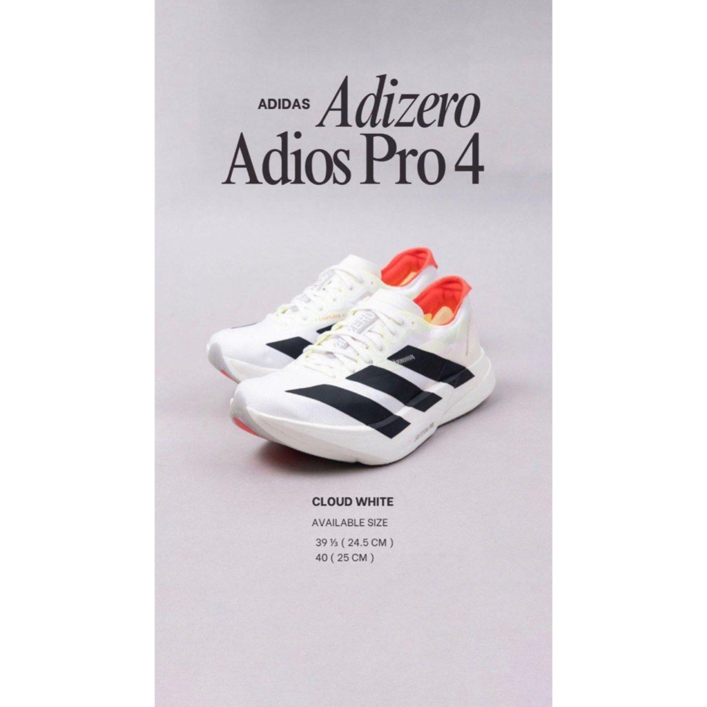 Adidas Adizero Adios Pro 4 Cloud White Original