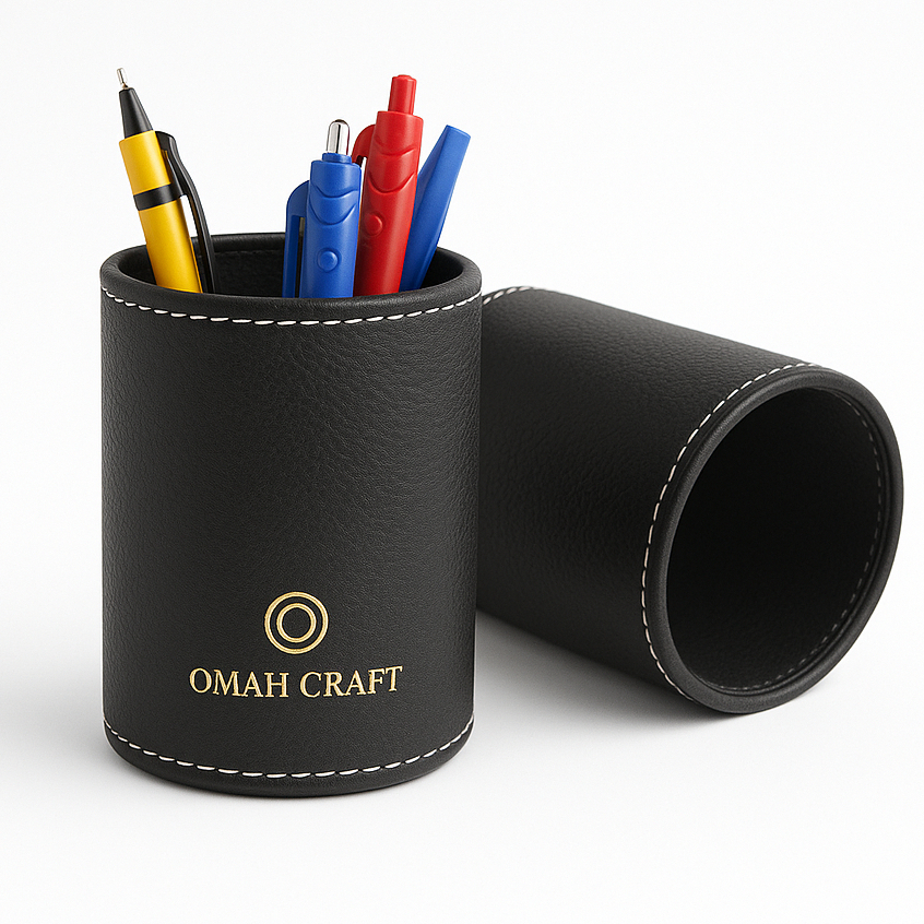 

Pen Holder Leather Silinder / Kotak Tempat Pensil Alat Tulis Kantor Dari Kulit DIY