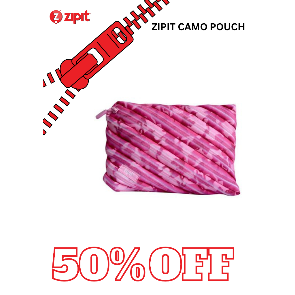 

Zipit Camo Jumbo Pouch - Pink