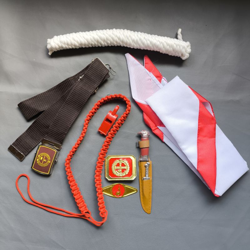 set atribut pramuka penggalang/atribut sekolah penggalang SD SMP SMA putra putri