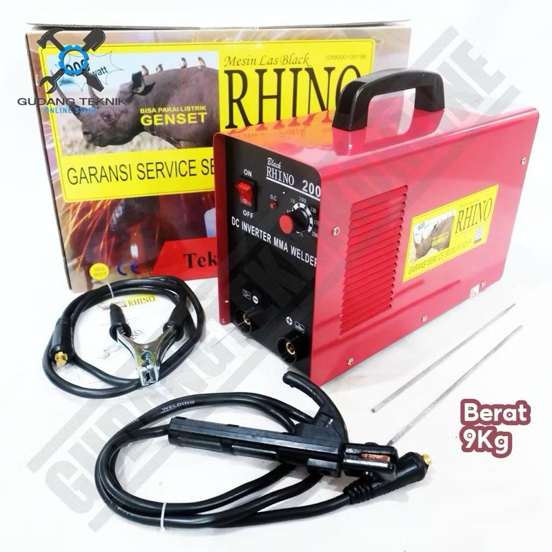 Mesin Las Listrik RHINO MMA 200 / Mesin Trafo Travo Inverter Las 200A RHINO
