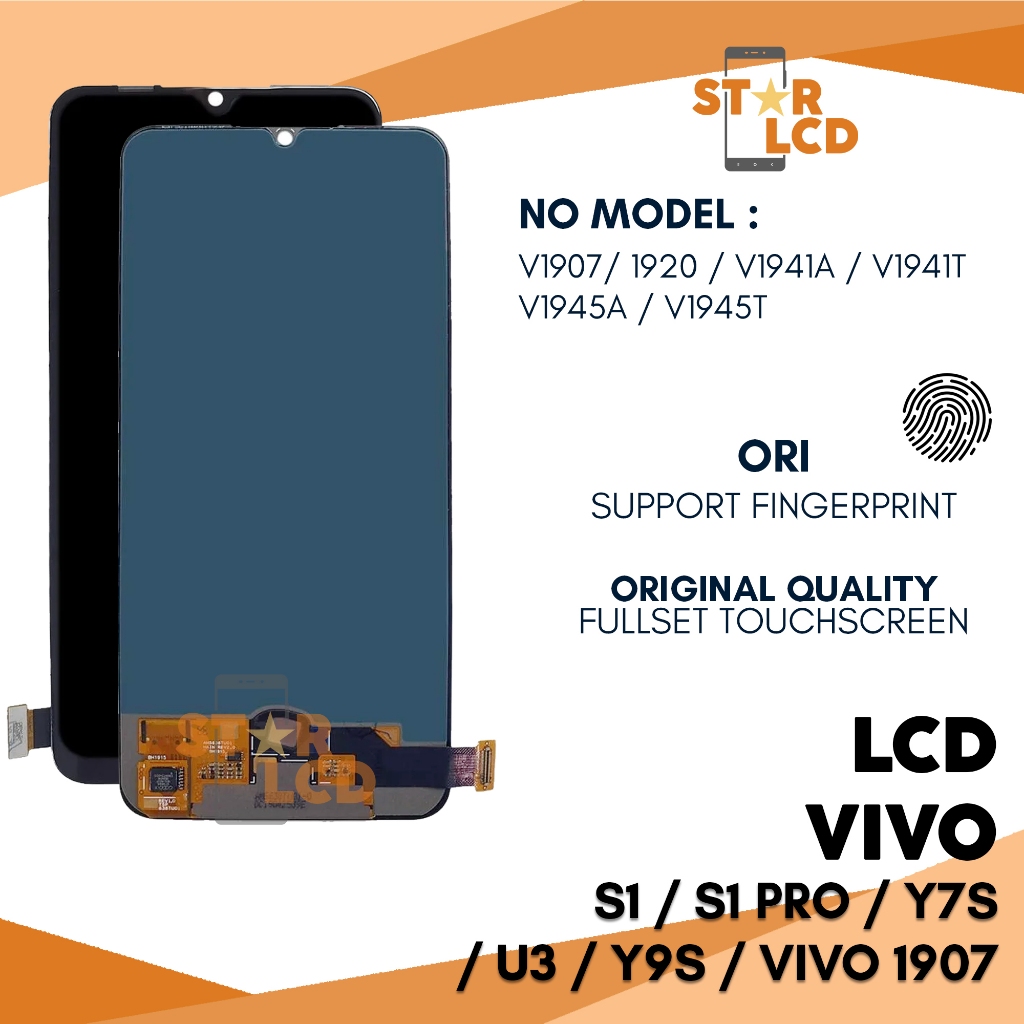 Grosir LCD Vivo S1 / S1 Pro / Y7s / U3 / Y9S - (1907) - Finger Print Fullset Touch Screen