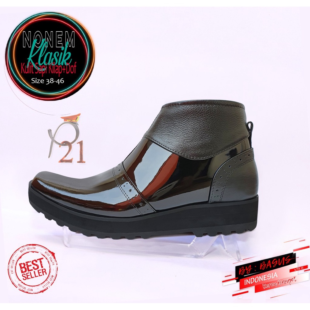 KODE U43N FLAT NONEM KLASIK SEPATU PRIA P21 SEPATU PDH