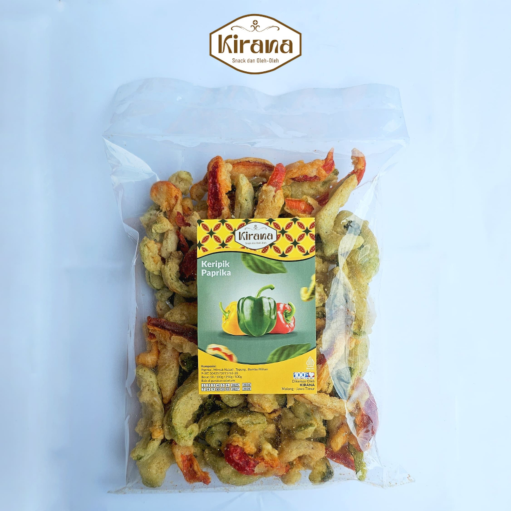 

Kirana Snack Grosir - Keripik Sayur Keripik Paprika 250 gr - Keripik Sayur/Keripik Ubi Ungu/Keripik Ubi Madu
