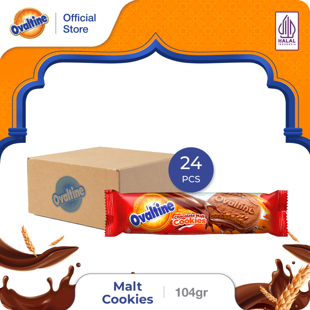 

[Karton] Ovaltine Chocolate Malt Cookies 104g - 24pcs