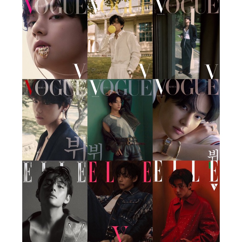 SELECT COVER VOGUE  ELLE TAEHYUNG COVER V ELLE MAJALAH KOREA BTS V COVER APRIL ISSUE KOREA VOGUE BTS