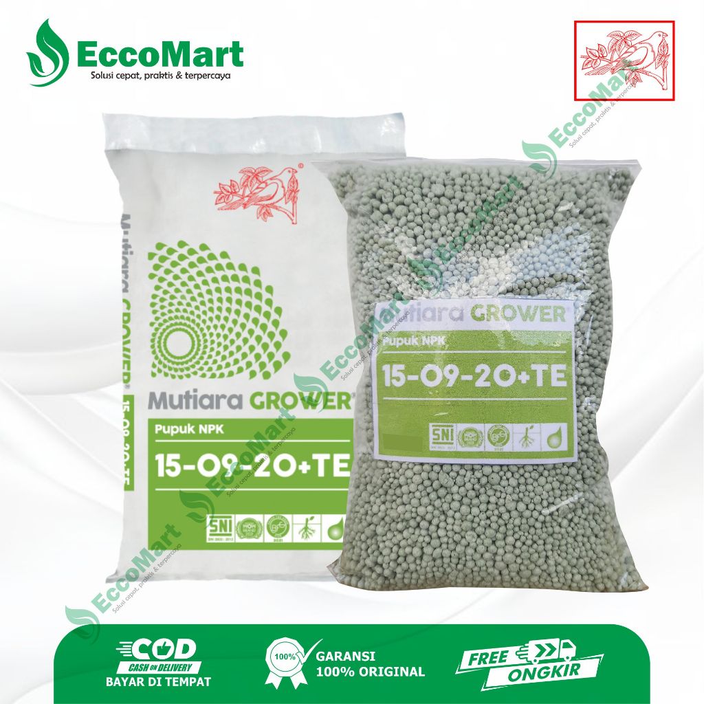 Pupuk MEROKE Mutiara Grower NPK - 1 kg  - pupuk pembuahan