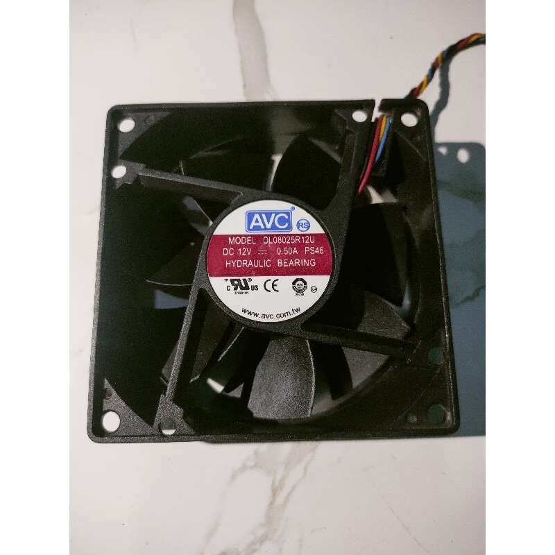 fan/kipas DC 12volt AVC 8cm 0.50a high sped