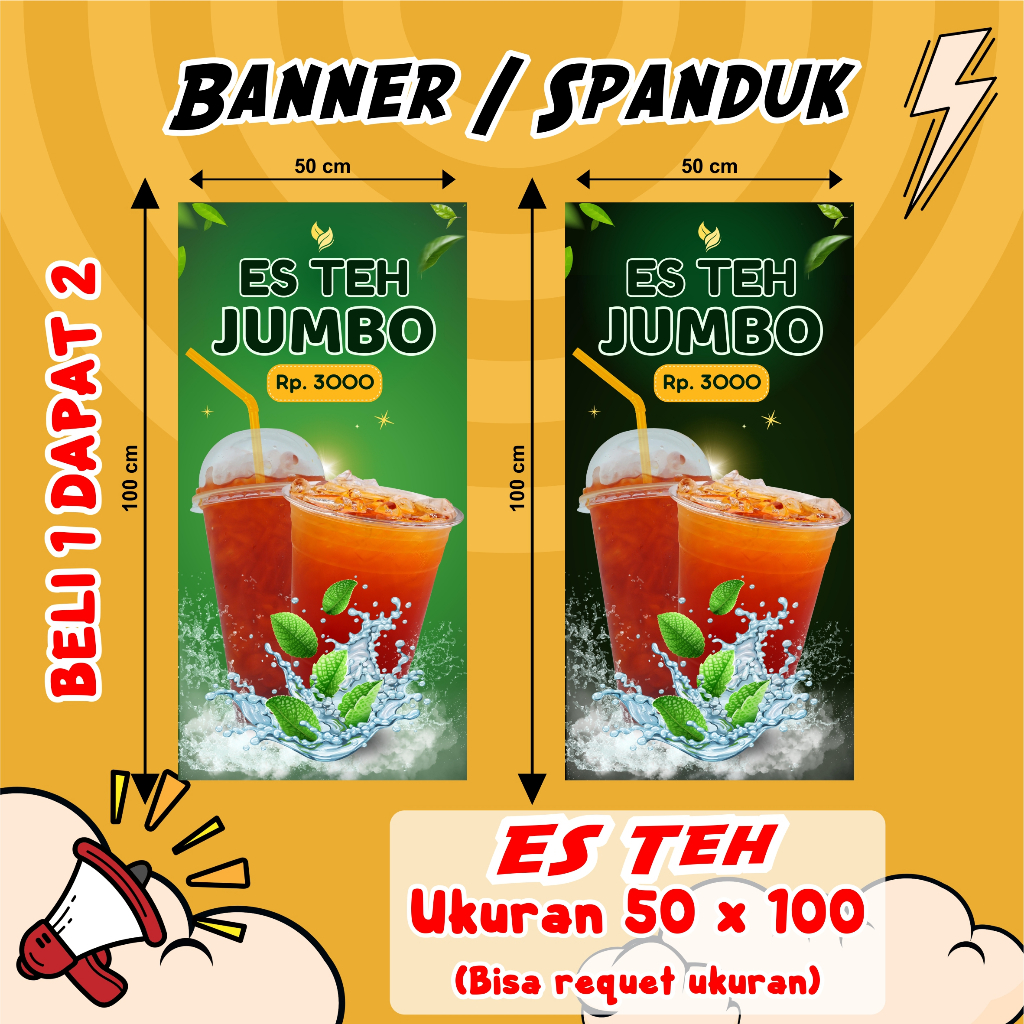 BANNER ES TEH SPANDUK ES TEH JUMBO