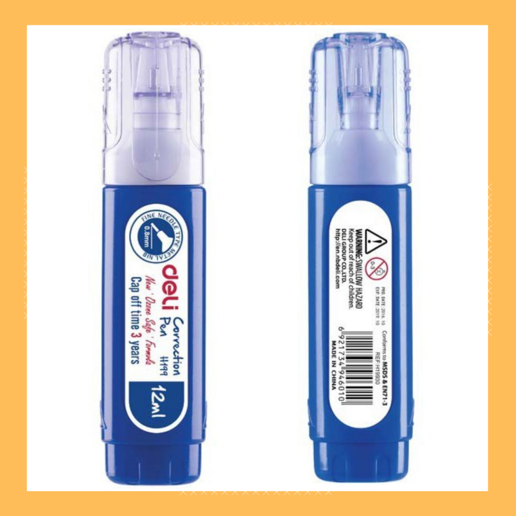 

DELI Correction pen / Tip-ex cair biru H19930