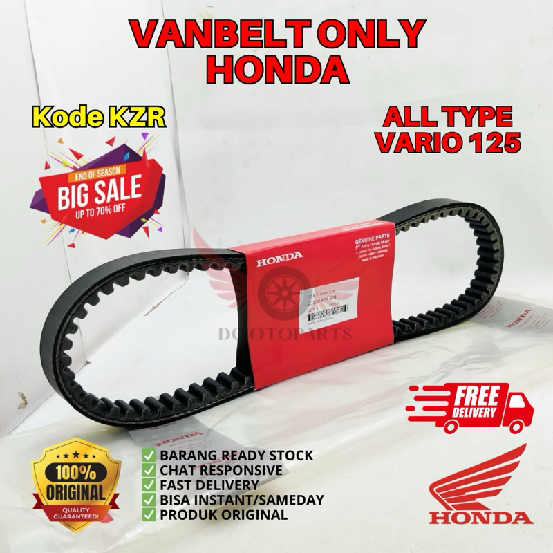 KZR VANBELT ONLY HONDA VARIO 110 ALL TYPE ORIGINAL AHM HONDA, VANBEL ORIGINAL HONDA VARIO 110, VANBE