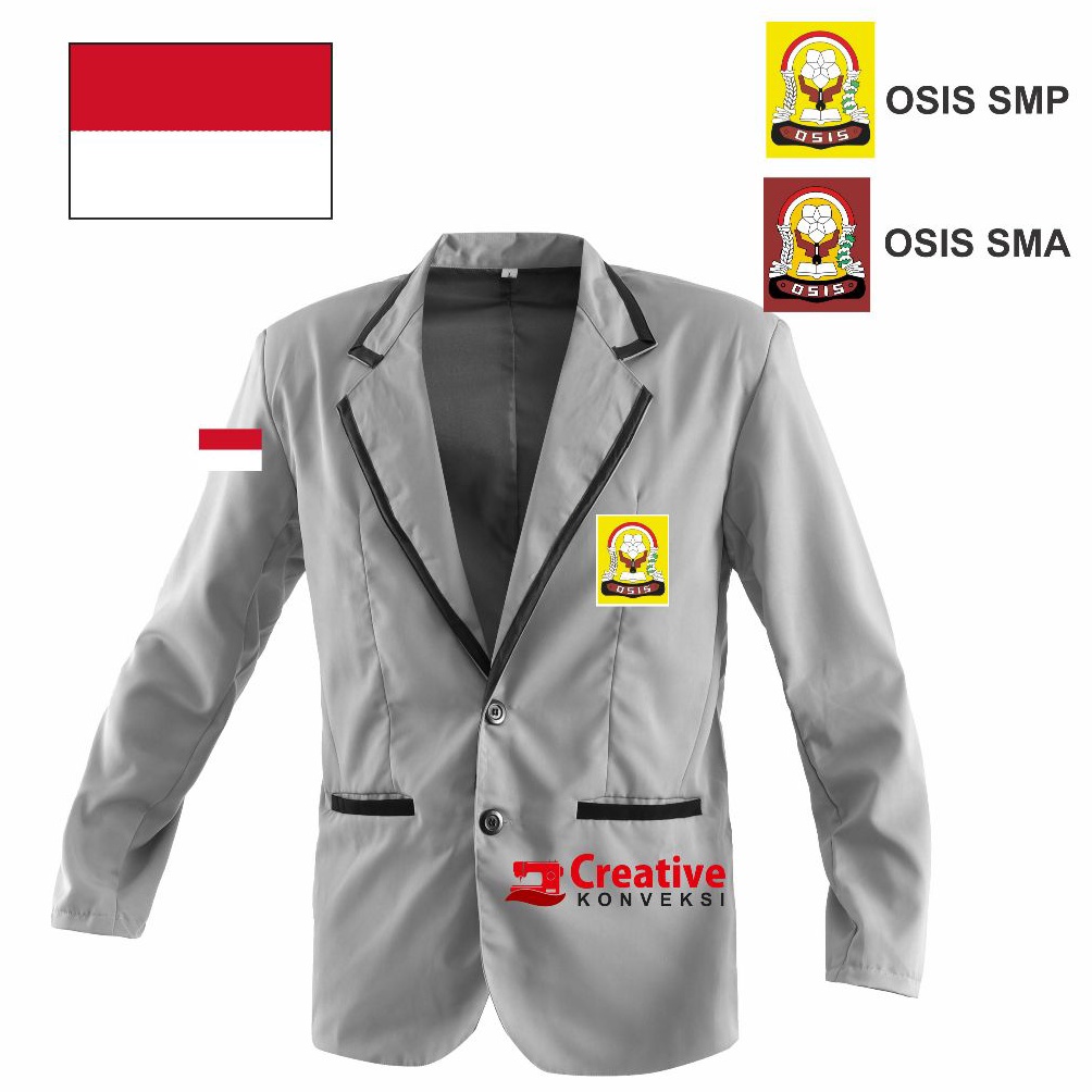 KODE R67W JAS ALMAMATER OSIS ROHIS SMP SMA MTS MA PESANTREN WARNA ABU LIS HITAM