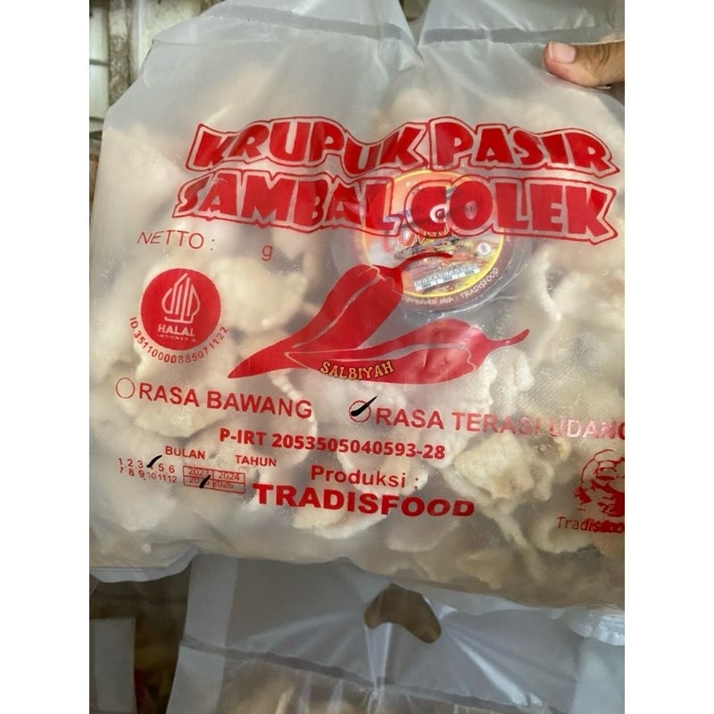 

krupuk pasir sambel colek berat 200 gram