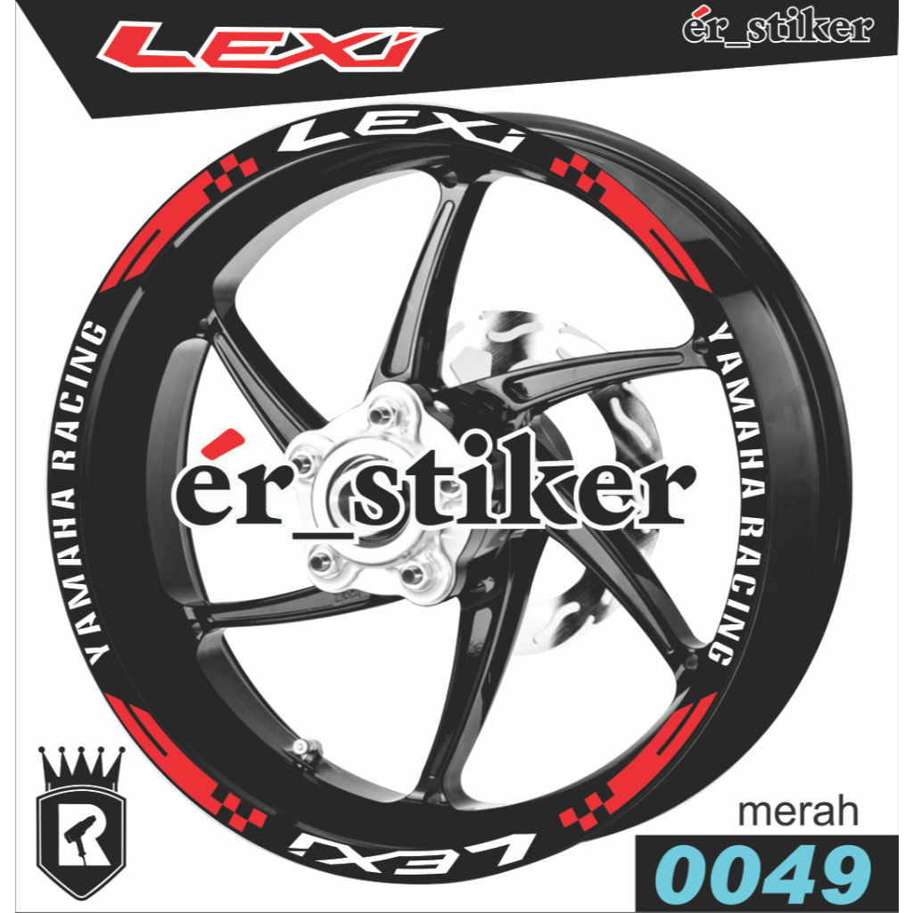STIKER PELEK YAMAHA LEXI, LIS VELG YAMAHA LEXI STIKER KEREN LEXI
