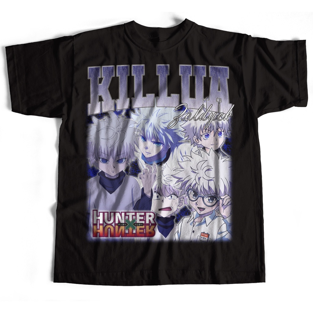 Killua Zoldyck Hunter X Hunter Shirt | Baju Anime HXH | Cosplay Gon Freecss | Keluarga Zoldyck | Fot