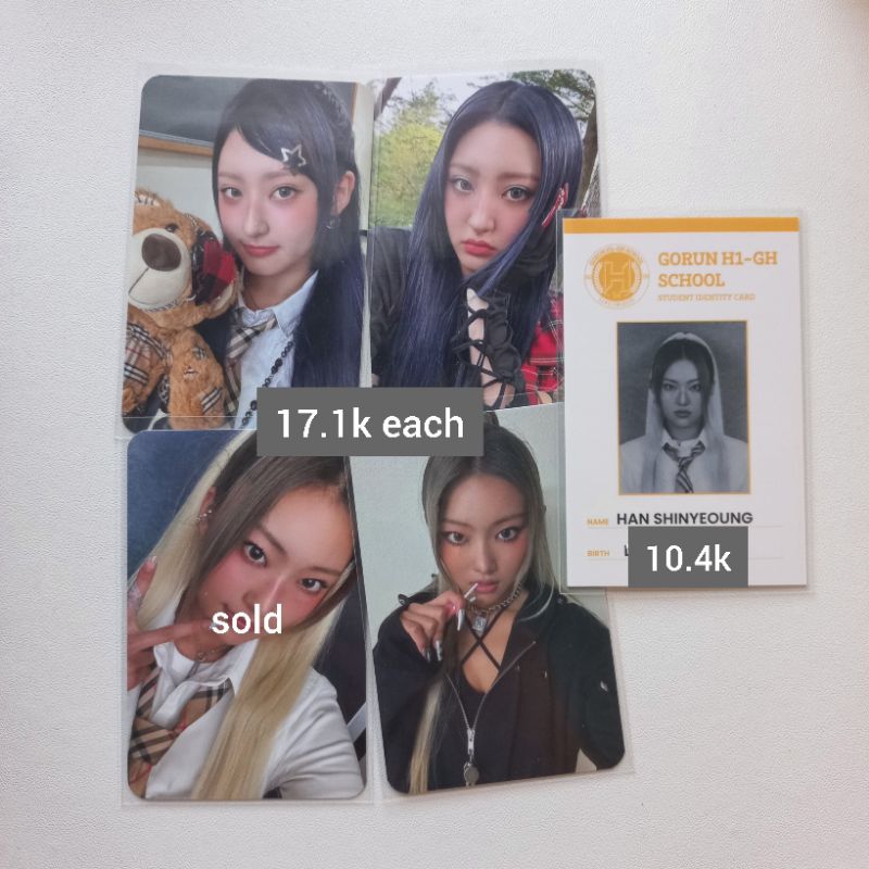 hwiseo yel riina h1-key photocard