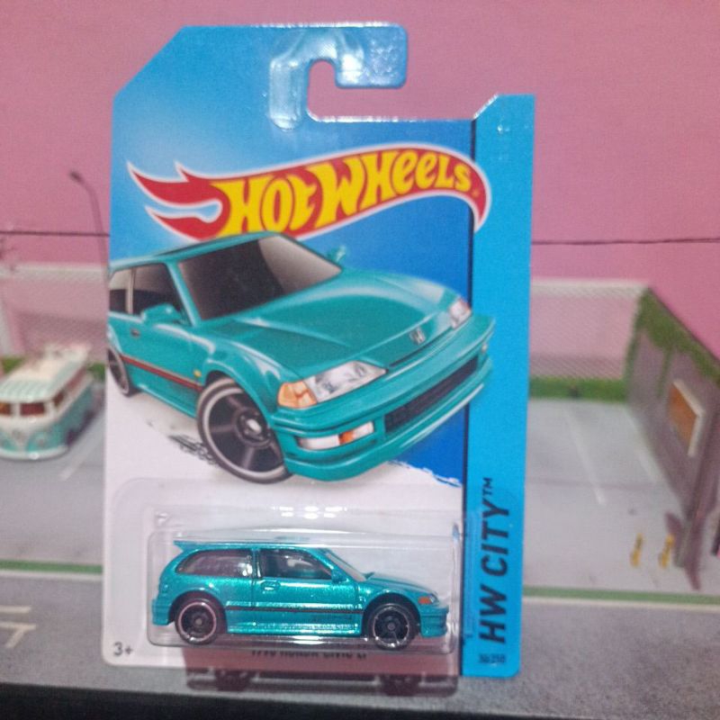Hot Wheels 1990 honda civic ef hijau tosca
