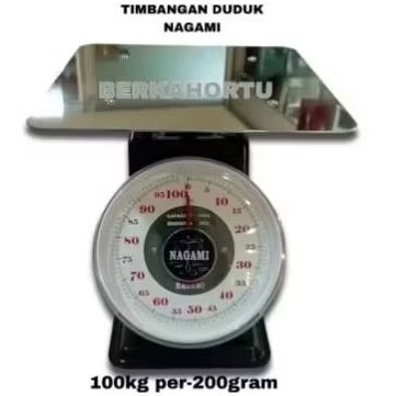 Timbangan Duduk Jarum NAGAMI 100kg Ketelitian-200kg Plat 32cm X 32cm