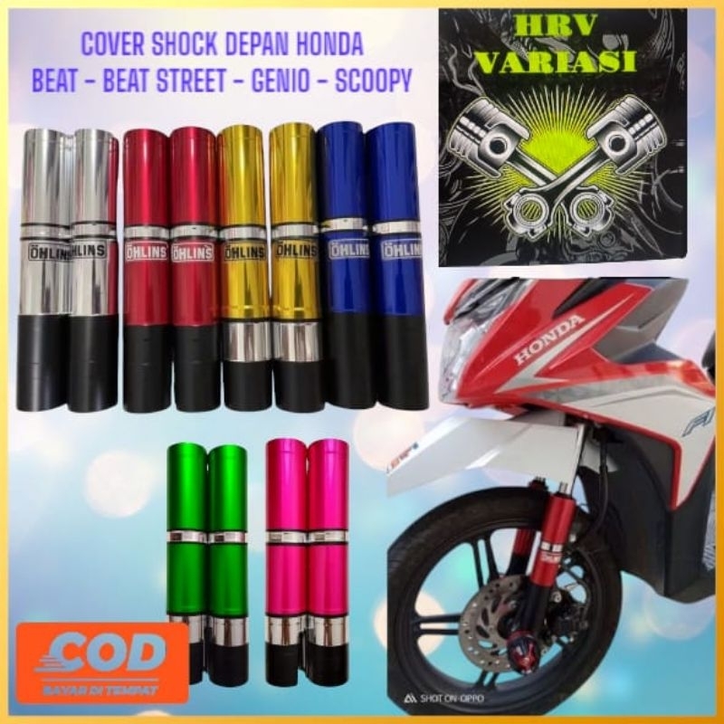 COVER SHOCK DEPAN WARNA HONDA BEAT CBS CBS ISS  SPORTY POP DELUXE - BEAT STREET  ALL SERIES