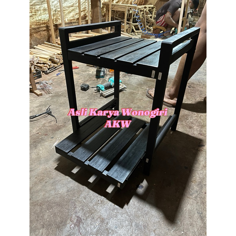 Rak Sliding Mejikom dan Dispenser Galon Rak Rice cooker Geser Rak galon Rak Serbaguna 80x36x36