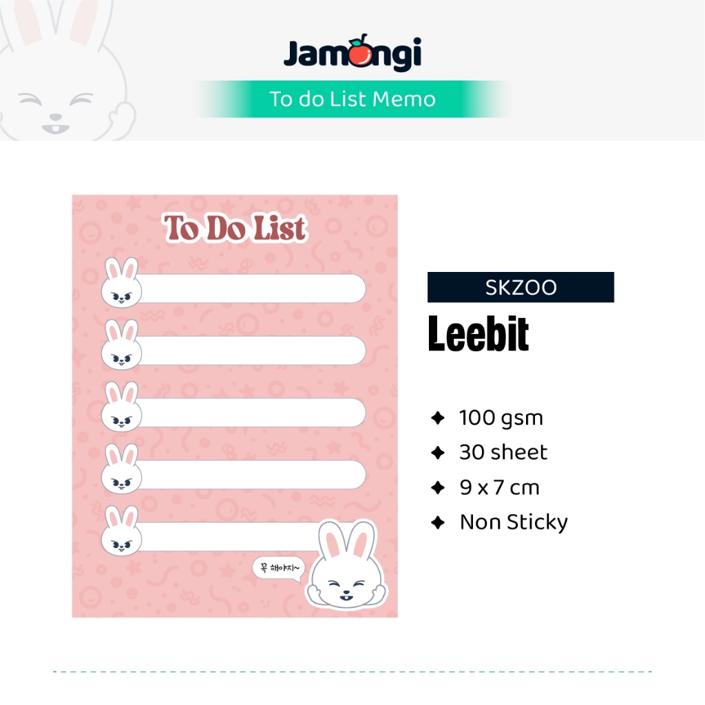 

Memopad To do List Karakter Grup Kpop Stray Kids Skzoo TXT Ppulbatu Notebook Notepad Non Sticky