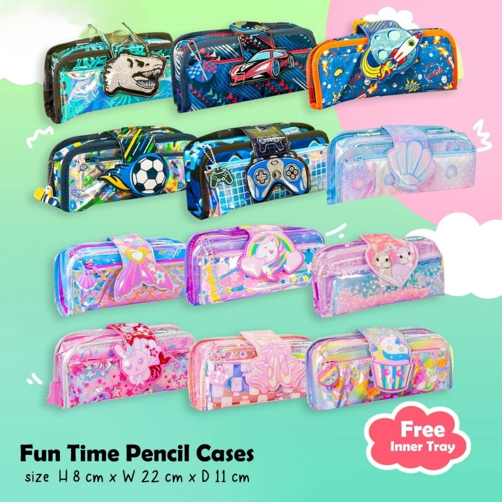 

PREMIUM Fun Time 2-in-1 Pencil case tempat pencil anak 09132