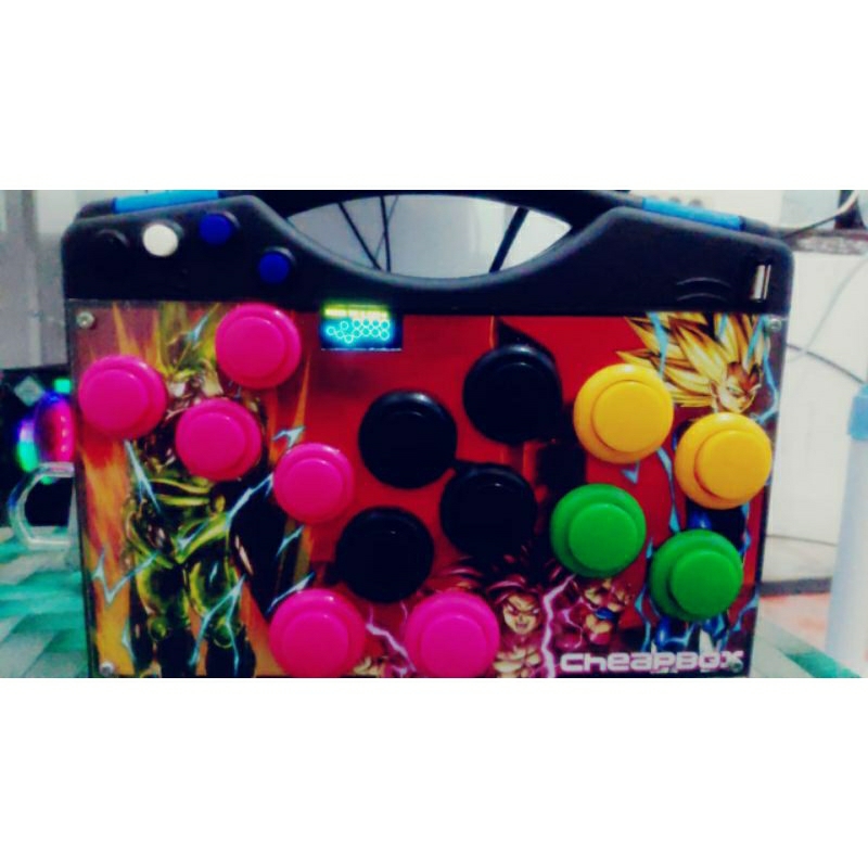 Arcade Stick Controller PS5/PS4/PC/XBOX/SWITCH/ANDROID/Steam -versi Hitbox, Leverless- merk CHEAPBOX