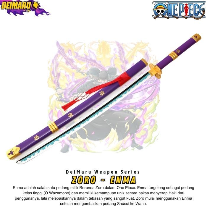 Mainan Pedang Enma Zoro One Piece - Pedang Aksesoris Cosplay