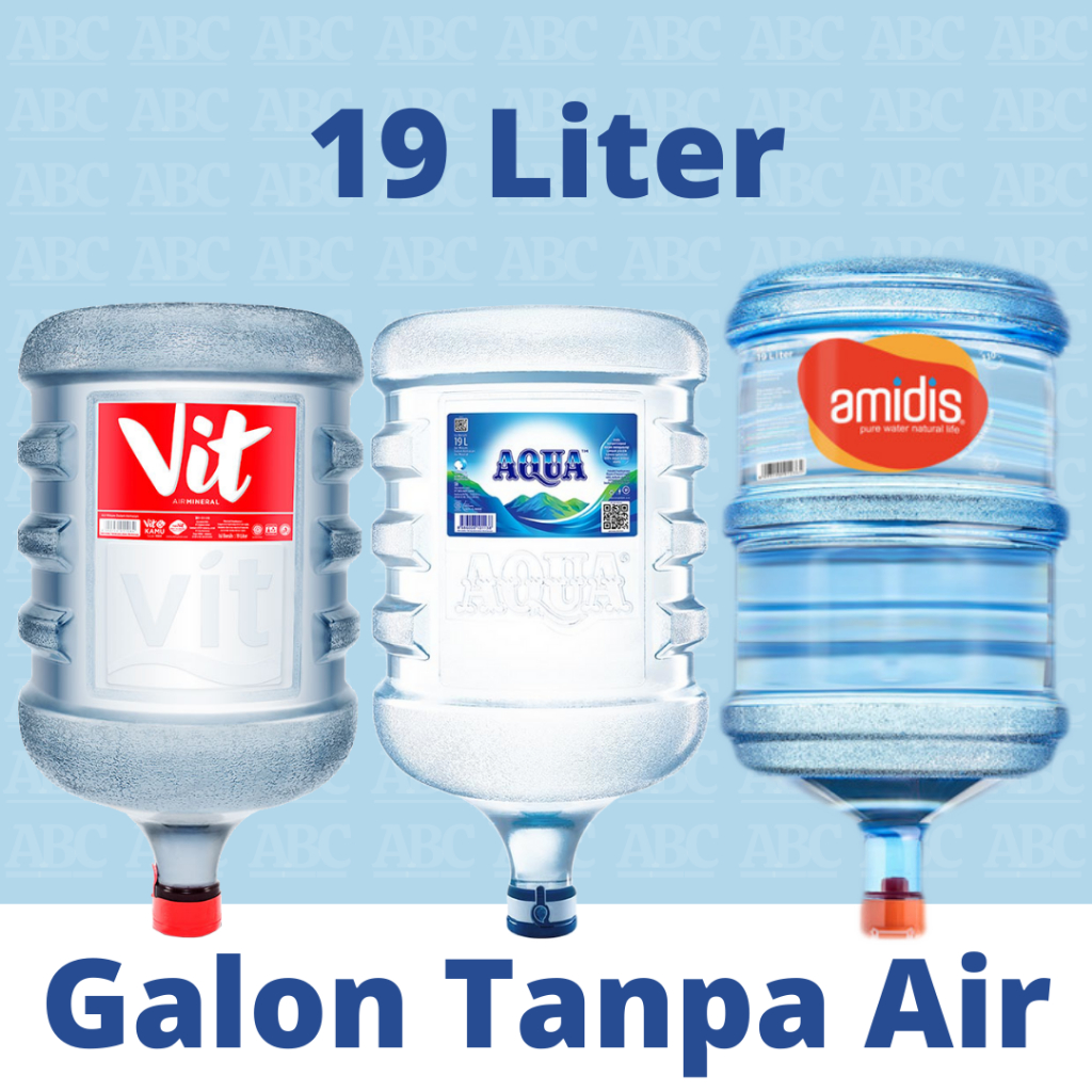 Galon 19 Liter | Amidis | AQUA | Vit | Tanpa isi | Galon Saja | Galon isi Ulang