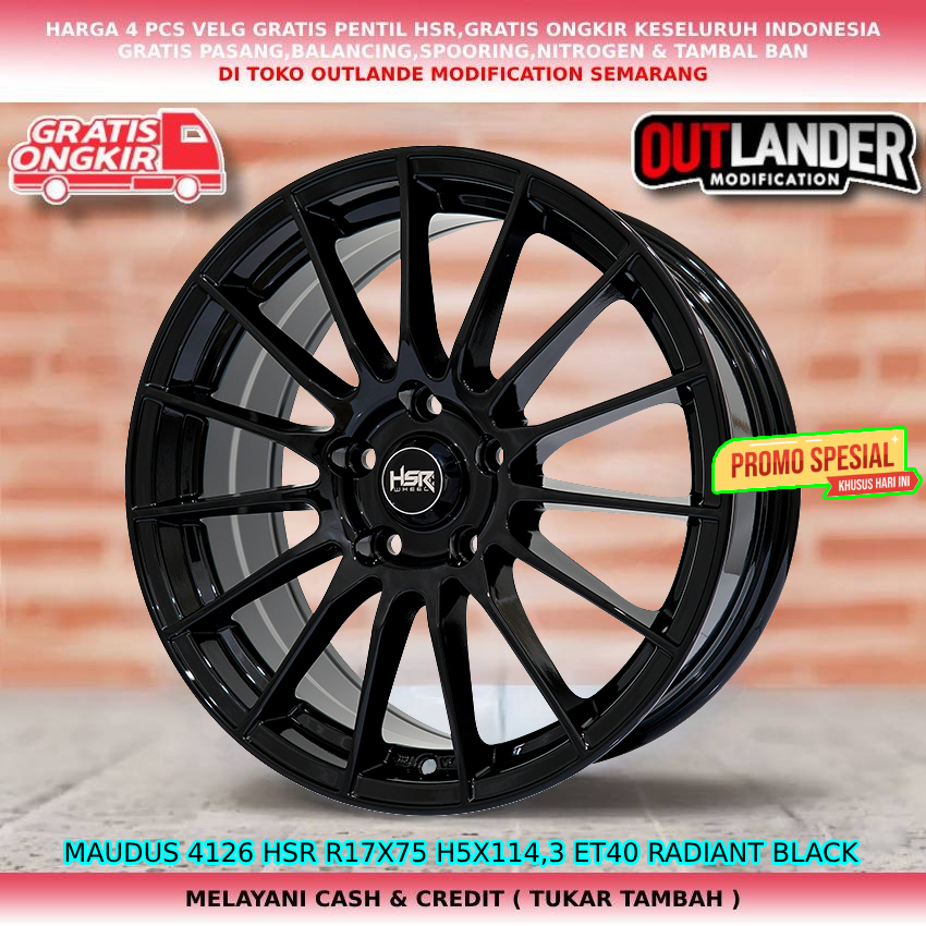 velg racing r17 pcd 5x114,3. velg mobil Luxio Taruna Taruna Oxxy Terios dll velg hsr maudus r17