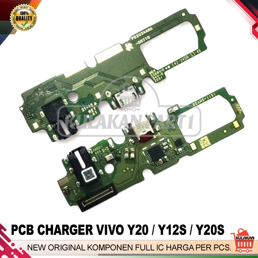 Papan pcb connector Charger VIVO Y20 / Y12S / Y20S  Ic Smart Fast Charging