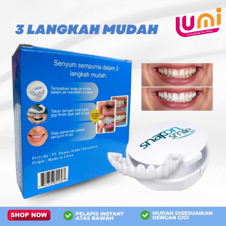Snap On Smile Asli Veneer Gigi Palsu Satu Set Atas Bawah Original 100%