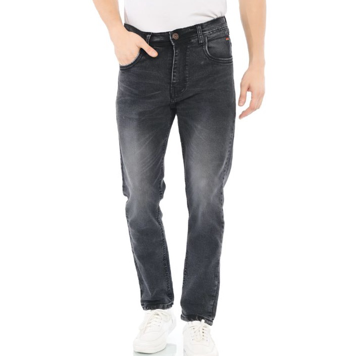 COD ZEG jeans casual pants celana denim pria panjang slim fit melar selvedge premium