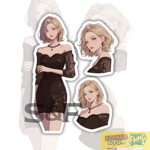

Stiker Sticker Pack Vinyl Laminasi CUTE GIRL ANIME CUTE 36
