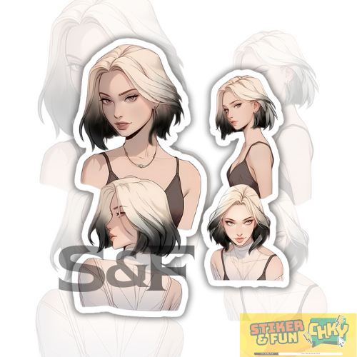 Stiker Sticker Pack Vinyl Laminasi CUTE GIRL ANIME CUTE 40