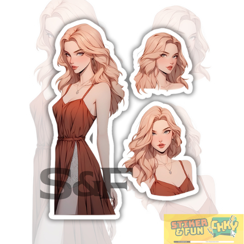 

Stiker Sticker Pack Vinyl Laminasi CUTE GIRL ANIME CUTE 45