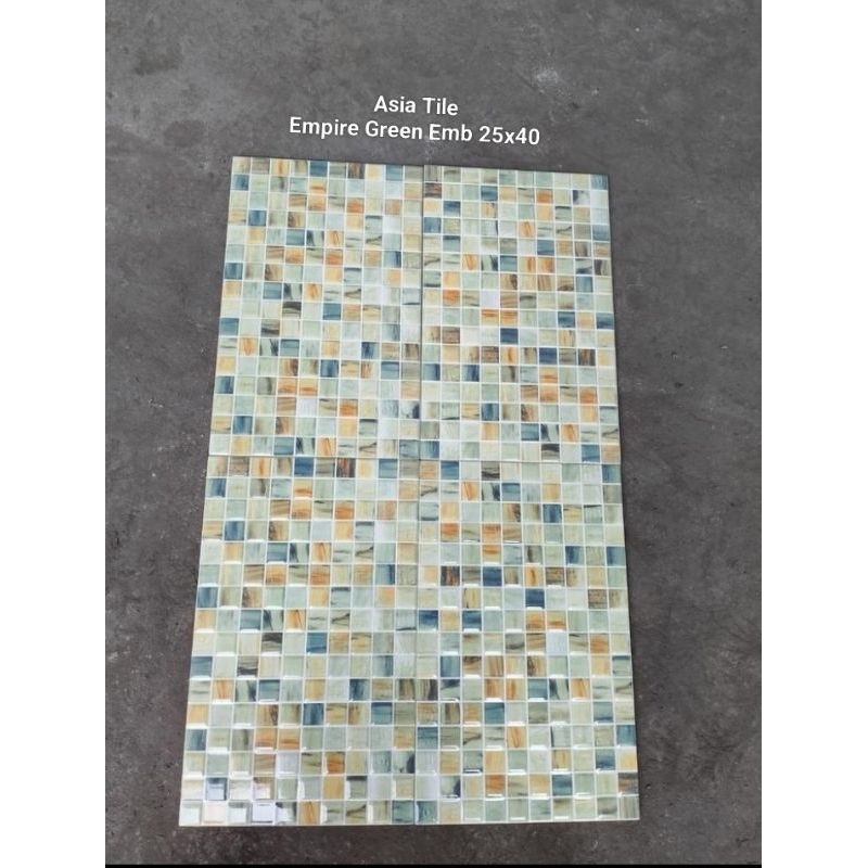 Keramik Dinding Ukuran 25x40 Mozaik Licin - Asia Tile Empire Green