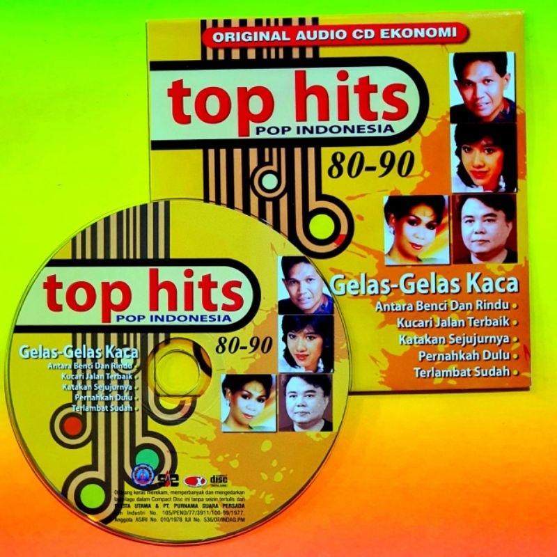 KASET CD MOBIL LAGU POP NOSTALGIA TOP HITS 80-90-KASET CD COMPACT DISC LAGU POP KENANGAN-KASET CD LA