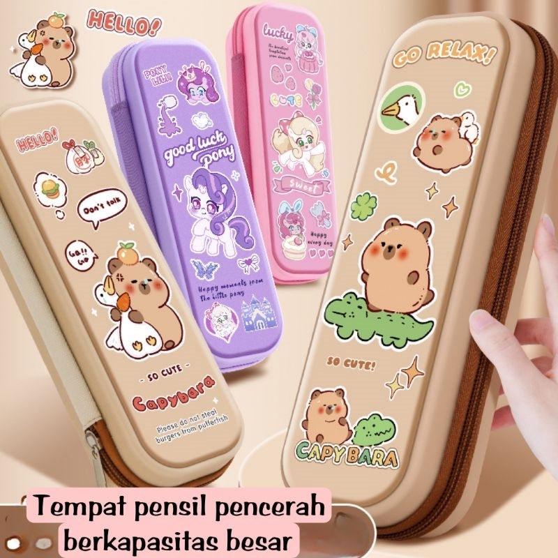 

TEMPAT PENSIL CASE CAPYBARA LUCU WATERPROOF / KOTAK PENSIL PREMIUM CAPYBARA