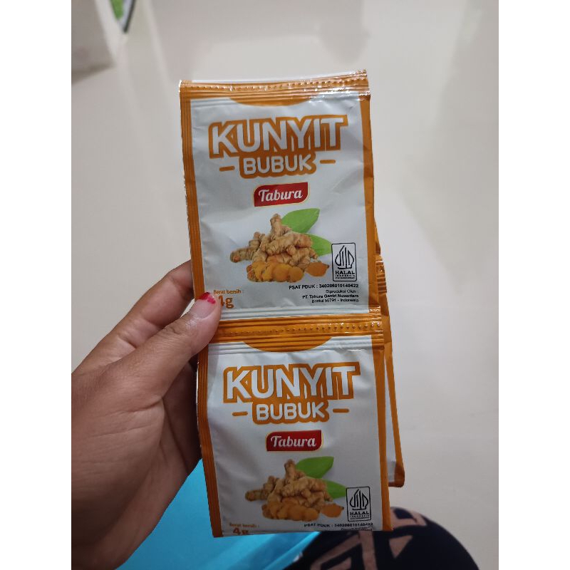 

Kunyit bubuk kemasan 4grm 1 renteng isi 12pcs