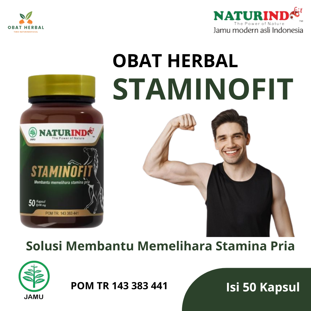 Obat Herbal Stamina Pria Dewasa Tahan Lama Vitalitas Kuat Staminofit Naturindo