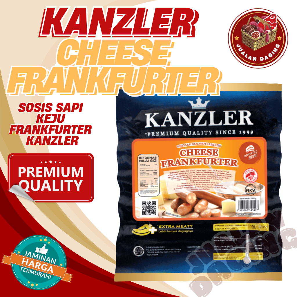 

SOSIS KANZLER CHEESHE FRANKFURTHER 360 GR