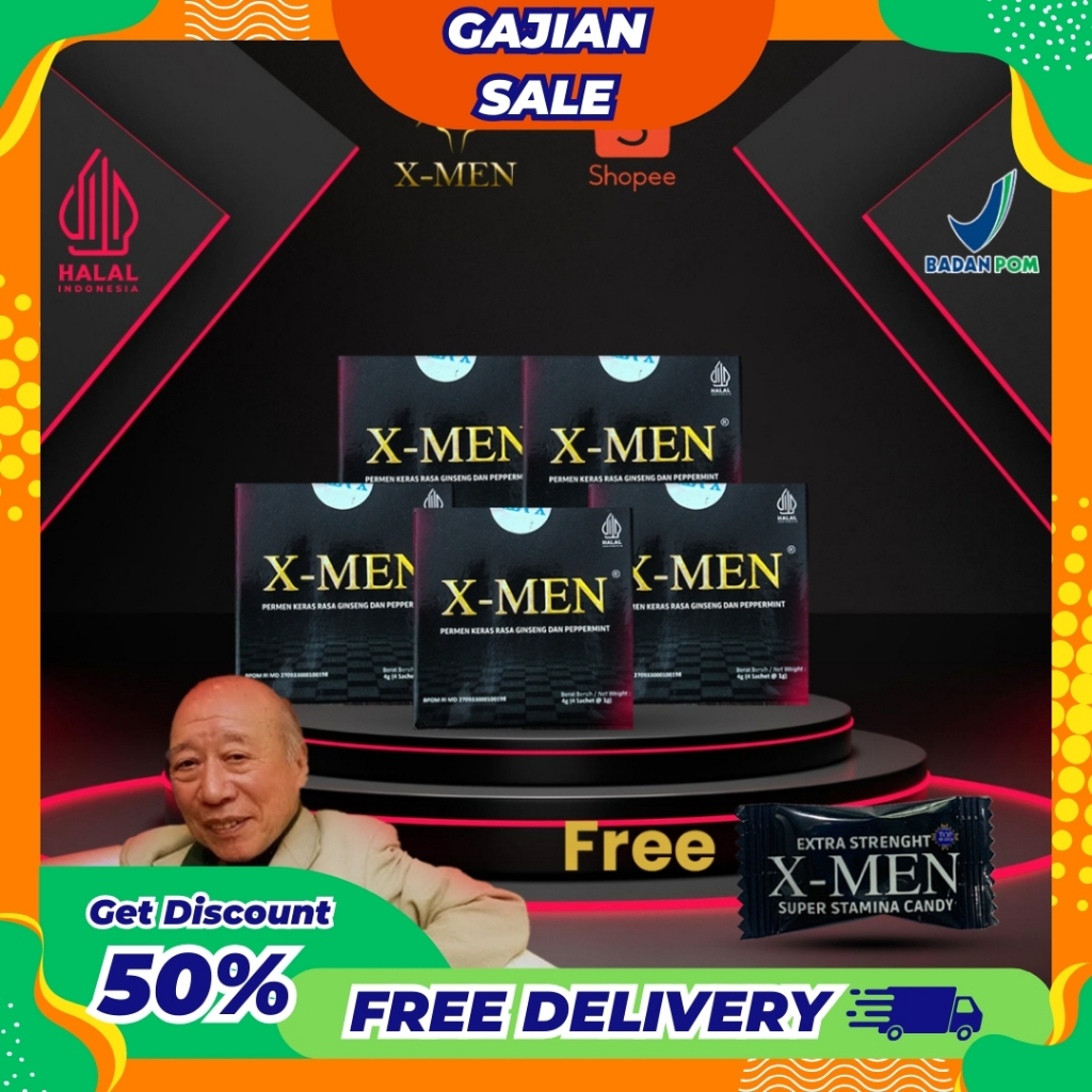 

[5 BOX FREE 1 PCS] XMEN PERMEN STAMINA HERBAL GINGSENG 100% ORIGINAL BERKUALITAS